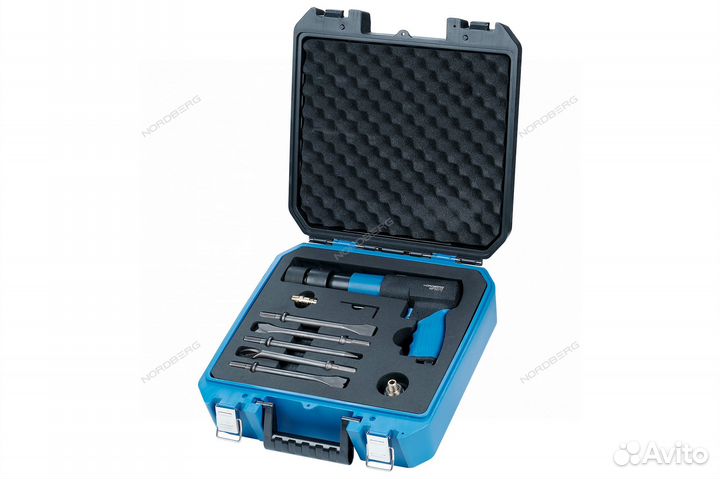 Пневмозубило 250мм в кейсе nordberg NP5070K