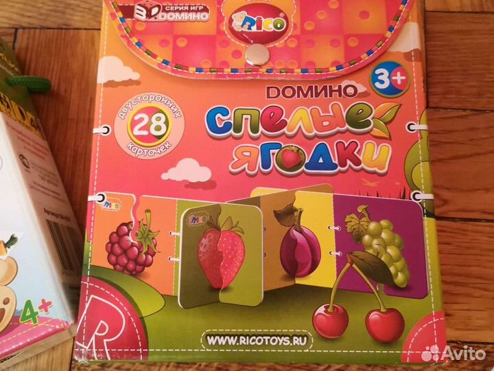 Развивающие кубики, домино, пазлы 2+