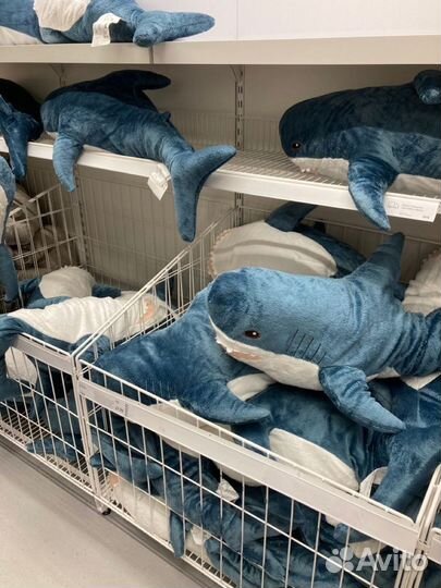 Плюшевая игрушка Акула 100/120 см Икея