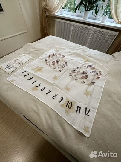 Муслиновая фотопелёнка для новорожденных, фотофон