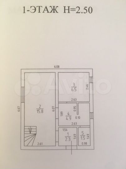 Дом 65 м² на участке 5 сот.