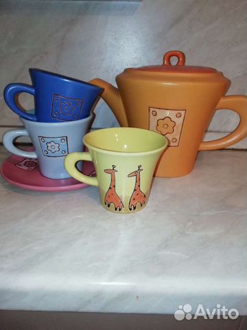 Чайник заварочный, чашки 6шт и блюдца