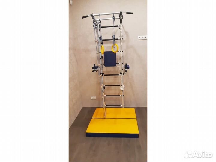 Шведская стенка с турником и брусьями Пристенная 5