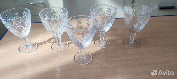 Хрустальные рюмки на ножке СССР