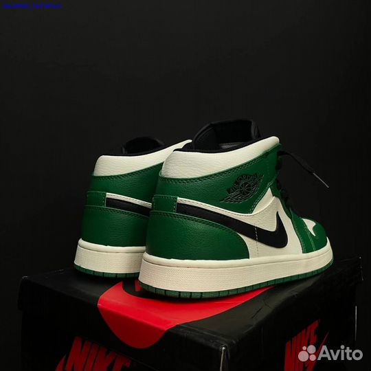 Кроссовки Air Jordan 1 Mid Green (Арт.69114)