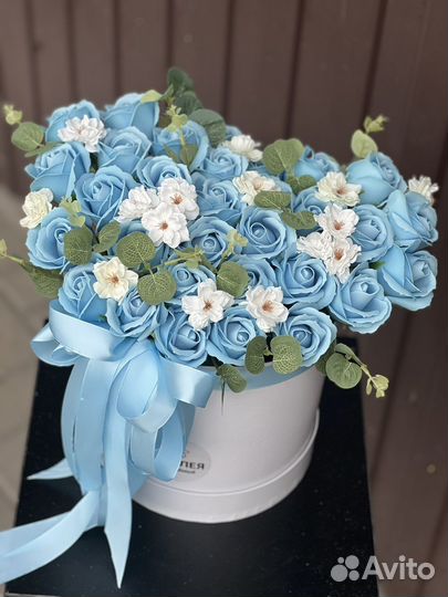 Коробочка из мыльных роз