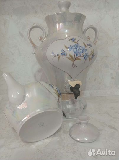 Самовар и чайник, фарфор