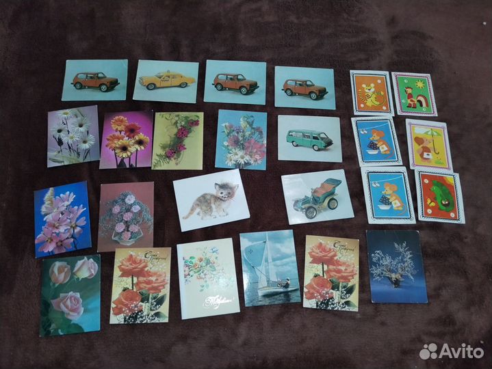 Мини открытки и календарики СССР