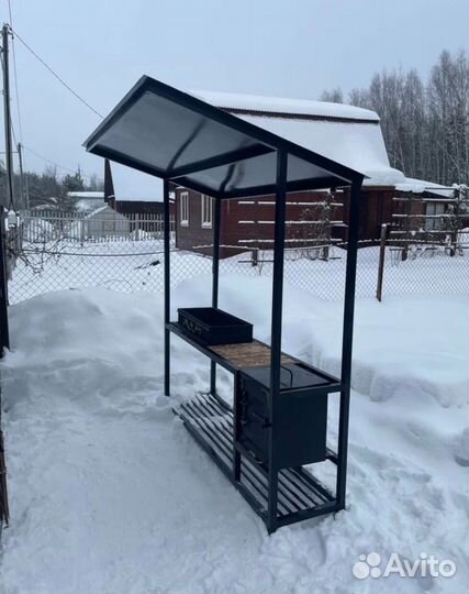Мангал с крышей