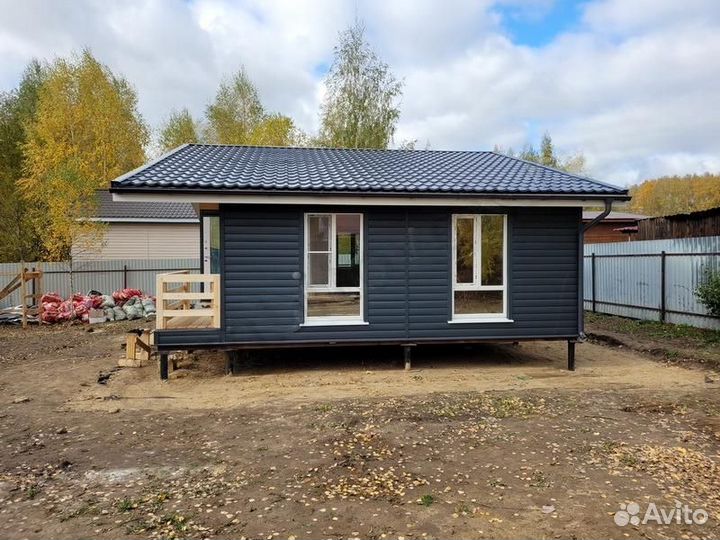 Одноэтажный каркасный домик К1-8 KR-4155