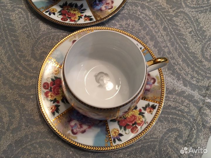 Кофейная пара новая. Тонкий фарфор