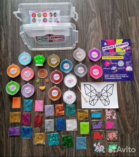 Слаймы набор слаймов магия слаймов слайм стекло