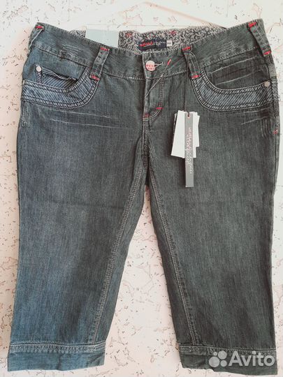 Брюки капри джинсовые