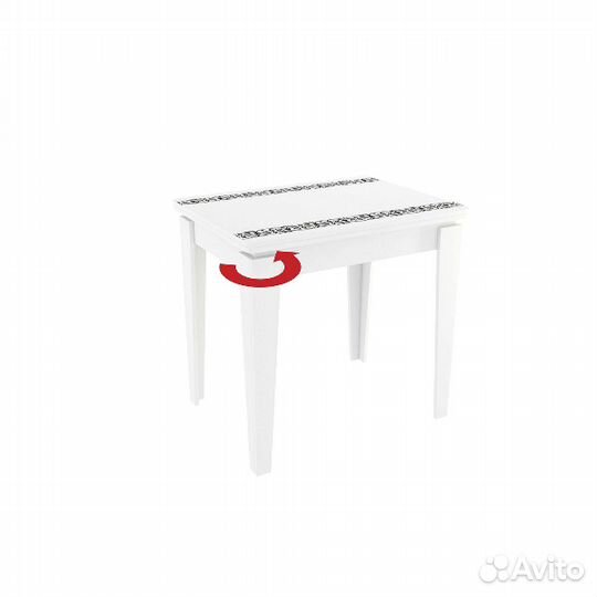 Стол обеденный раскладной Фантазия - Белый