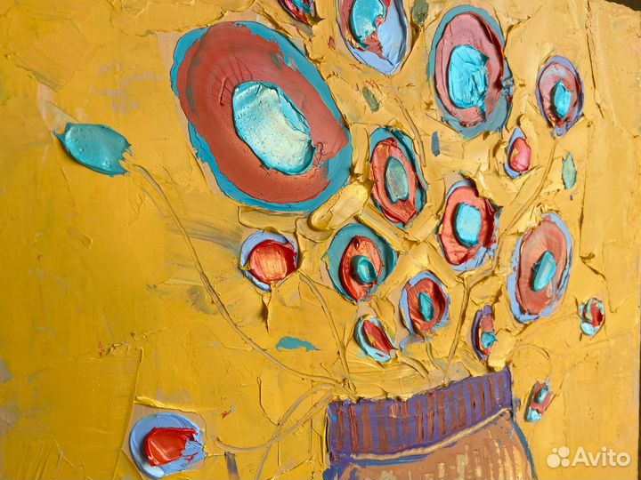 Картина маслом на холсте букет