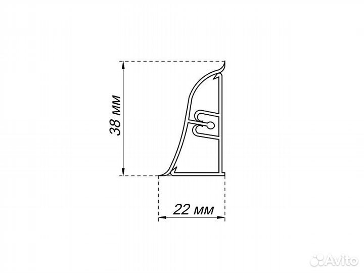 Плинтус LB-38 №038 (Мрамор Карарра) 3,0 м пп#