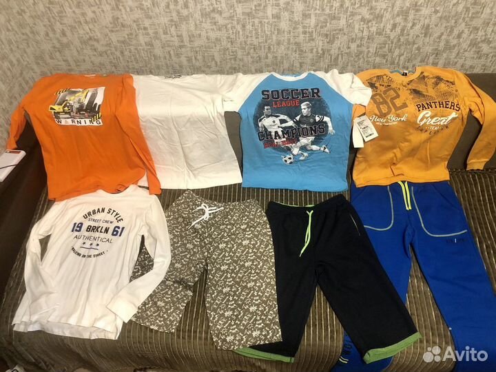 Новые вещи с бирками пакетом на мальчика 146