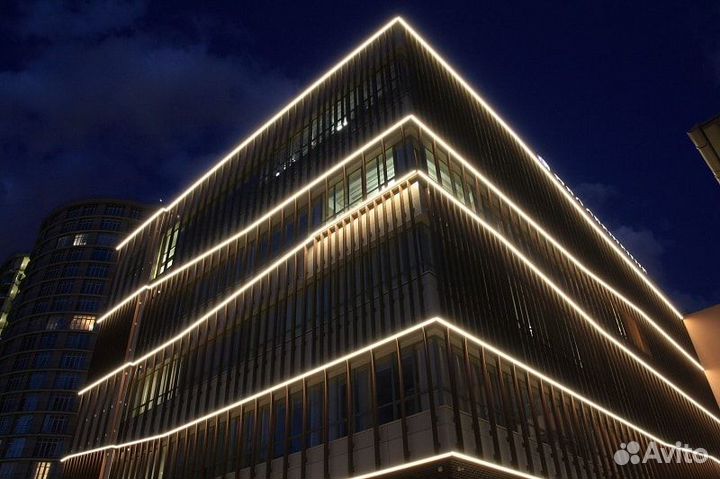 Освещение фасадов и домов, Светодиодная лента неон