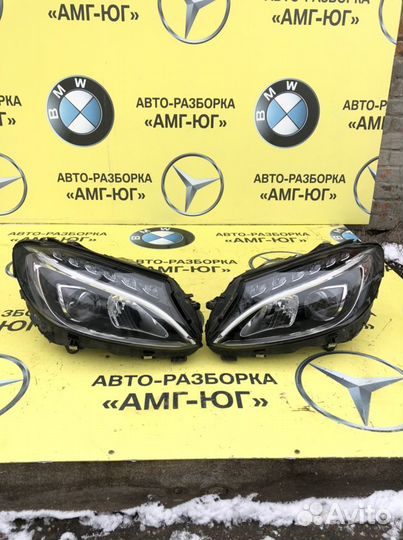 Mercedes W205 C205 C-class Комплект фар 1 линза