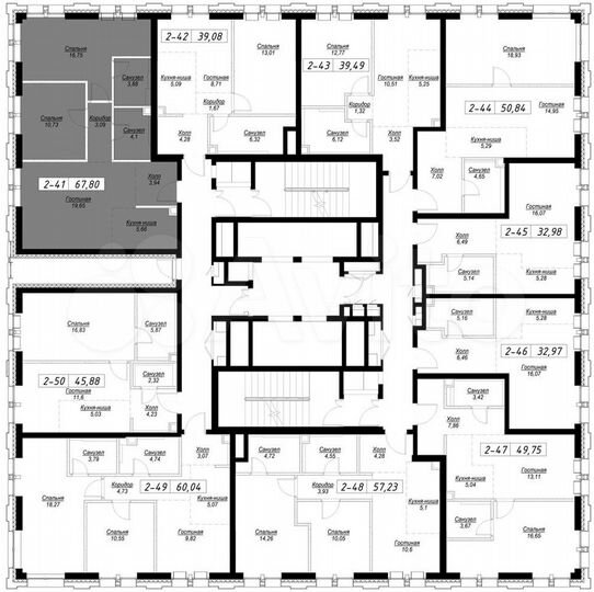 2-к. квартира, 67,6 м², 6/36 эт.