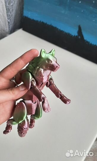 Волк подвижный печать на 3Д принтере