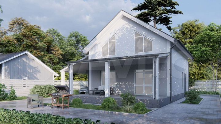 Коттедж 182 м² на участке 10 сот.