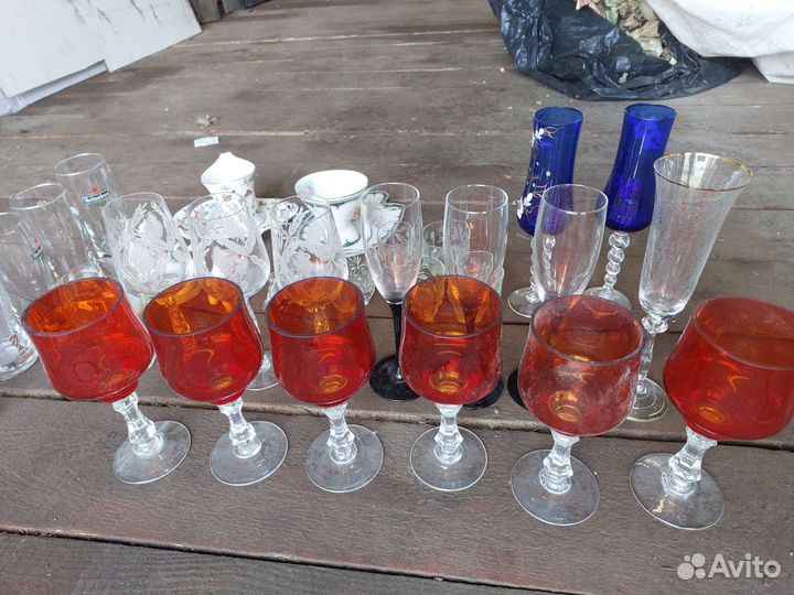 Рюмки цветное стекло СССР