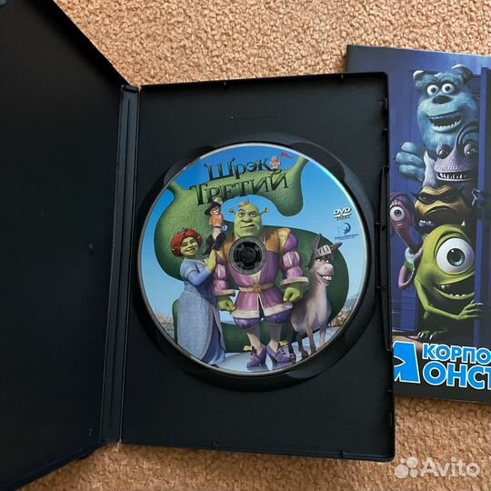 DVD диск Шрэк 1,2,3 и Корпорация монстров