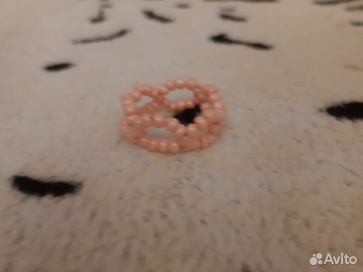 Колечко днк из бисера