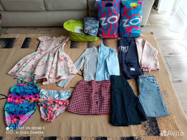 3 пакета вещей на девочку от 134 см до 146 см
