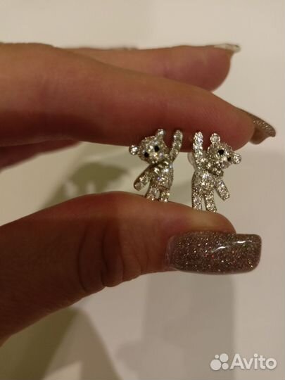 Серьги позолота