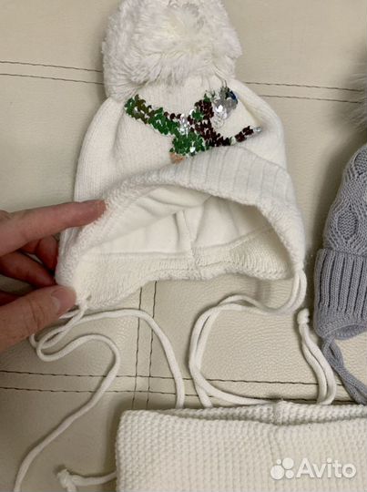 Комплект шапка и снуд новый