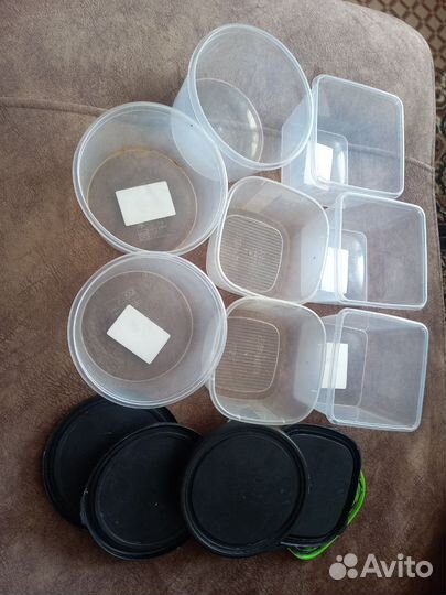 Контейнеры 8шт пластик хранение с крышкой