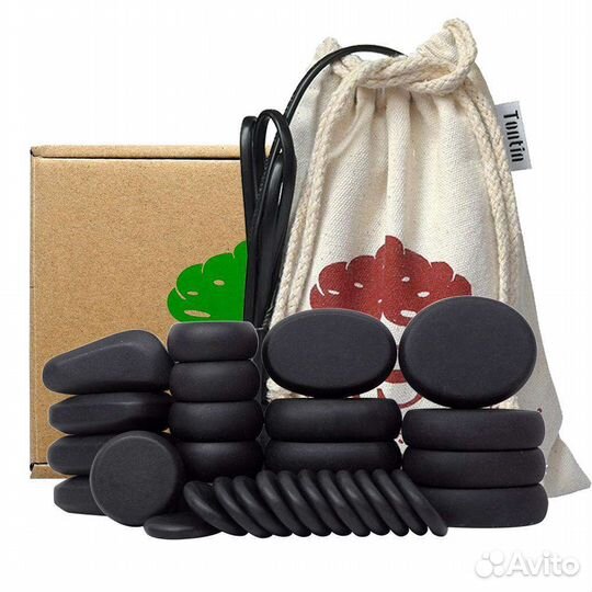 Массажный набор Tontin 30 шт из горячих камней