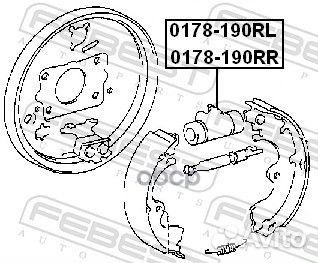 Цилиндр тормозной рабочий 0178-190RL 0178-190RL