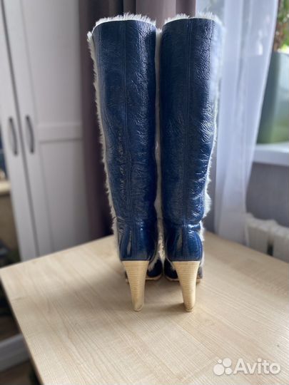 Сапоги зимние на каблуке Casadei