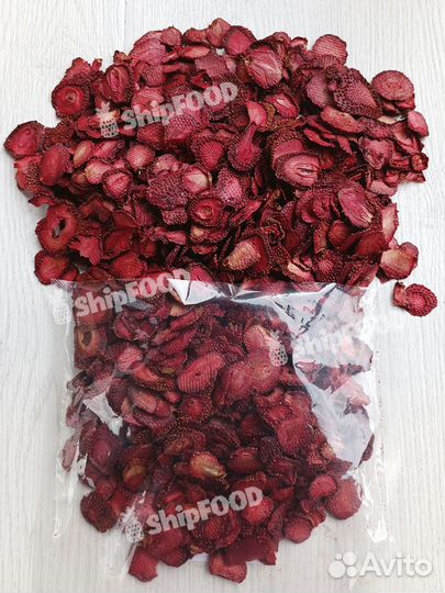 Клубника сушеная без сахара фруктовые чипсы 500г