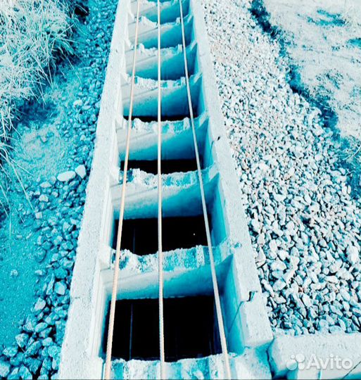 Фундамент для дома,забора.Несъёмная опалубка.Блоки