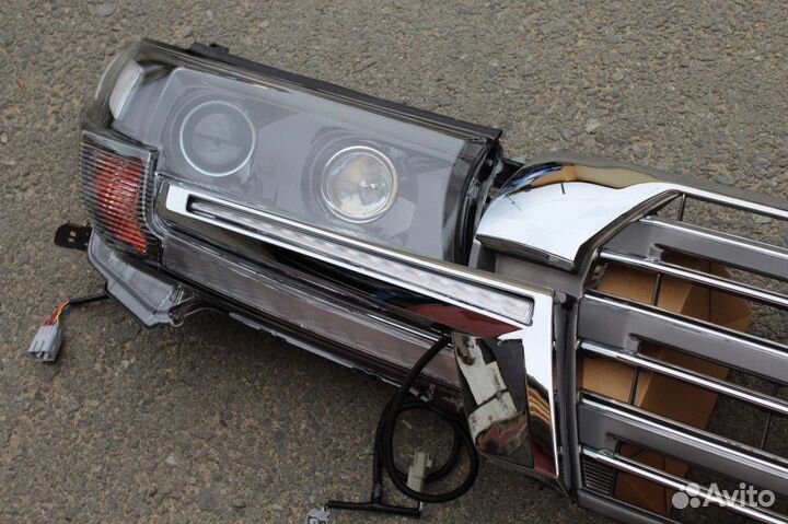 Land Cruiser 200 08-15 тюнинг фары решетка H1SD3
