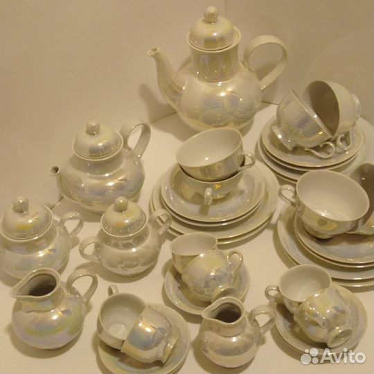 Чайно-кофейный сервиз 36 предметов фарфор ГДР