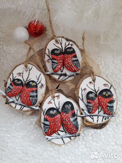 Новогодние подвески ручной работы