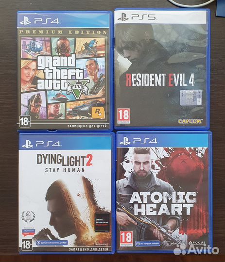 Игры для приставок ps4 ps5.Dying light. Atomic.GTA