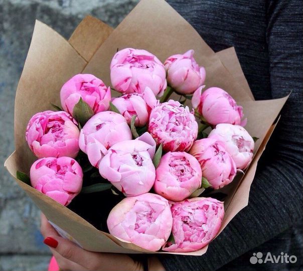 Букет из пионов цветы