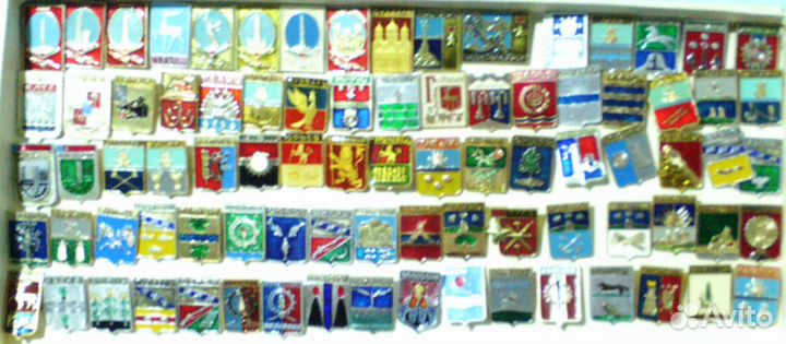 Коллекция значков (гербов) городов СССР, 114 шт