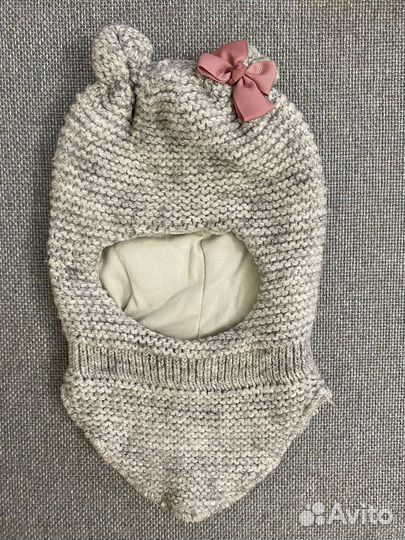 Шапка шлем, варежки 3-4 года