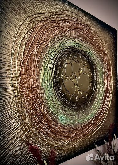 Скульптурная интерьерная картина (панно)