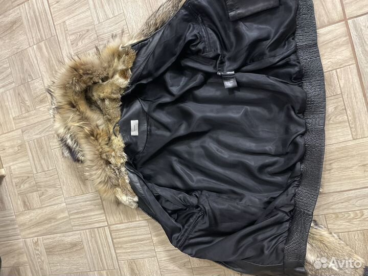 Шуба мужская из меха волка