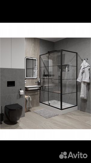 Профиль к душевому ограждению 190 см черный