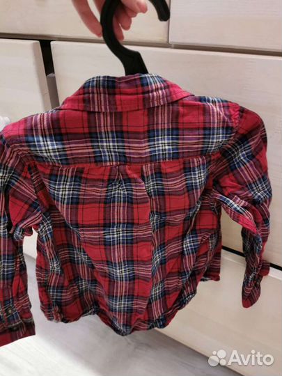 Рубашка в клетку на 2 года ковбойский стиль кантри