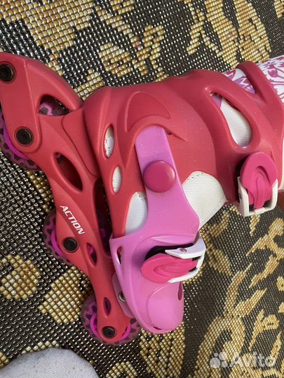 Роликовые коньки детские раздвижные размер 31-34